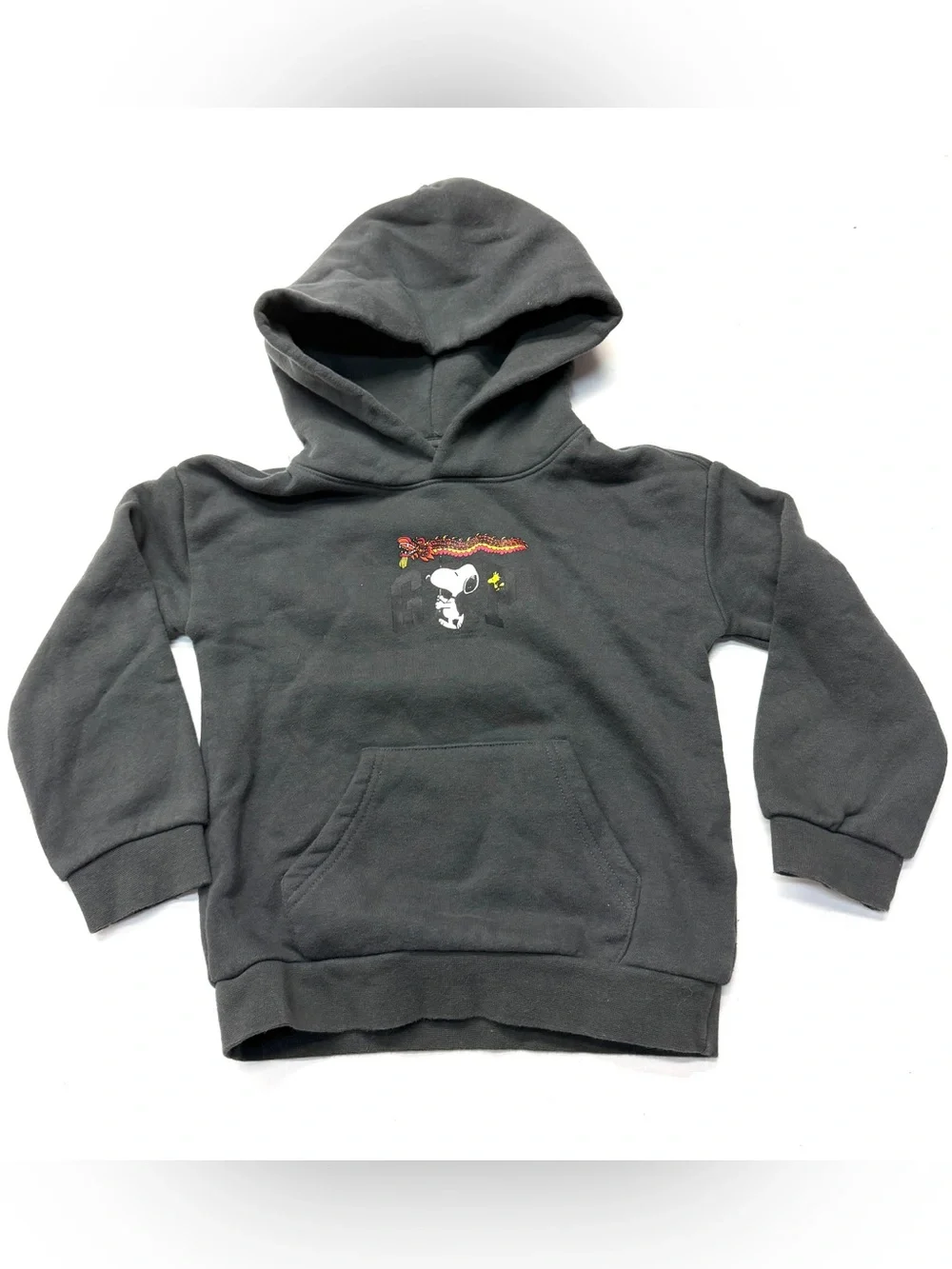 GAP Kids Gray Snoopy Peanuts Hooded Sweatshirt Dragon Lunar New Year